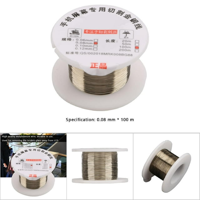 Fil de Coupe LCD 100m Accessoires Coupeurs Écran Molybdène Ligne de Coupe Outil de Réparation Séparé en Verre LCD
