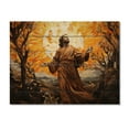thumbnail image 3 of Designart "Morning Christs Christianity Resurrection art painting" Spiritual Print on Natural Pine Wood, 3 of 5