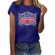 thumbnail image 1 of Gibobby Playera de Manga Corta con Cuello Redondo Mujeres Casual Impresión Manga Corta Cuello Redondo Camiseta Suelta Blusa Tops(Azul,CH), 1 of 4