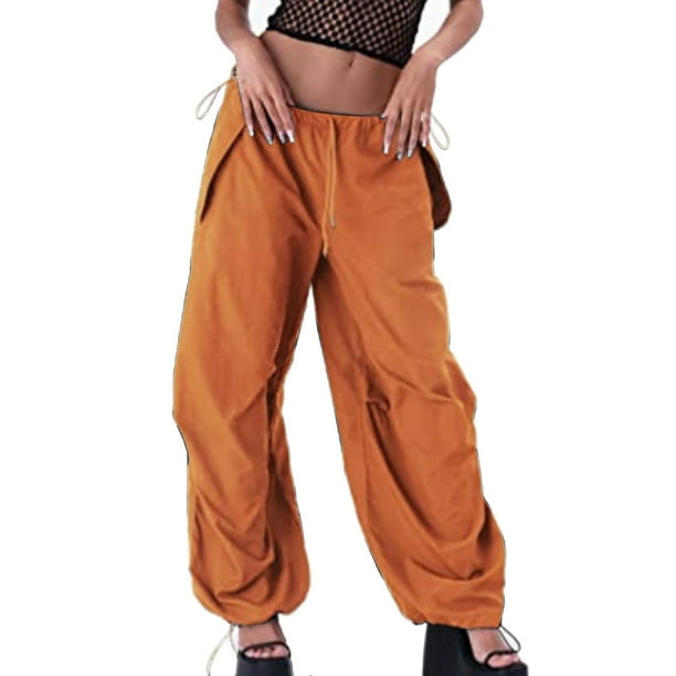 Cathalem Womens Wide Leg Suit Pants Wide Leg Long Lounge Pant Trousers with  Pocket,Orange XL 