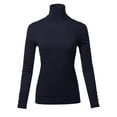 thumbnail image 1 of FashionOutfit Women's Solid Long Sleeve Gold Button Detail Turtle Neck Viscose Sweater Top, 1 of 1