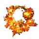 thumbnail image 1 of 11.8 pulgadas Artificial Fall Pumpkin Cone and Maple Leaf Wreath para Con luces Zulema guirnaldas de otoño, 1 of 7