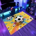 thumbnail image 4 of Abstract Sports Soccer Area Rugs, Painted Theme Carpet, Washable Non Slip Low Pile Soft Rug for Entryway Bedroom Decor Mat 2ftx3ft, 4 of 8