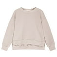 thumbnail image 6 of EnJoCho Girls Crewneck Sweatshirt - Drop Shoulder Side Split Long Sleeve Oversized Pullover Top for Kids 5-14 Years Fall Back-to-School Casual Wear, 6 of 8