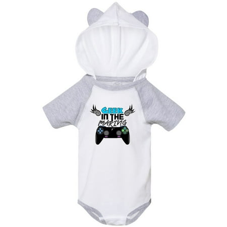 

Inktastic Geek in the Making Black Video Game Controller Gift Baby Boy or Baby Girl Bodysuit