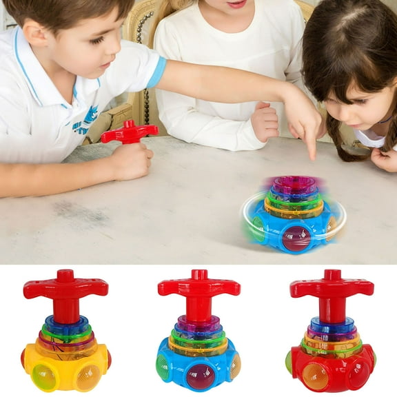 Exciting Toy Top LED Light Up Musical Tops for Kids Birthday Party Goodie Bag Fillers Activity