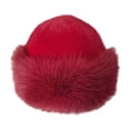 thumbnail image 4 of XIAOCHA Women's Plush Fall‑Winter Bucket Hat，Solid Warm Hats，City Party Headwear,Red, 4 of 5