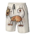 thumbnail image 5 of Kdxio Brown Cat Cartoon Pattern Mens Casual Shorts - Drawstring Summer Beach Sports Shorts for Men, 5 of 9