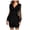 Black, variant on Birdeem Fashion Women Sexy Casual Buttocks V-Neck Solid Slimming Long Leeve Dress