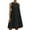 Black, variant on Diufon Trendy Dresses for Women Round Neck Sleeveless Dress Summer Solid Color Pleated Dress
