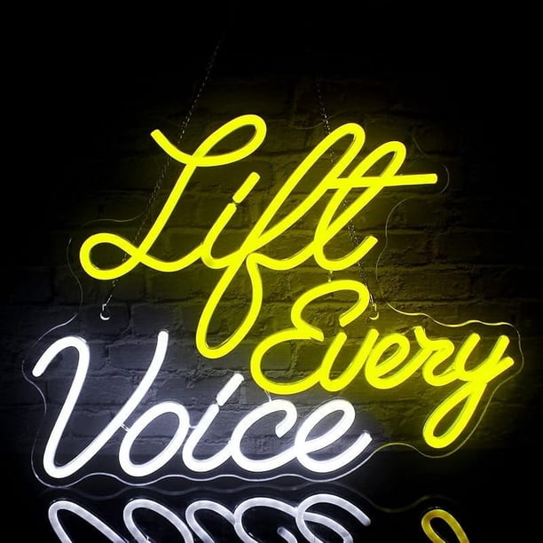 Letreros de neón Life Every Voice Home Art USB Led Neon Lights Letrero para dormitorio Oficina Hotel Pub Café Sala de recreación Decoración de pared Obra de arte Luz de noche 16.5x12.6 in