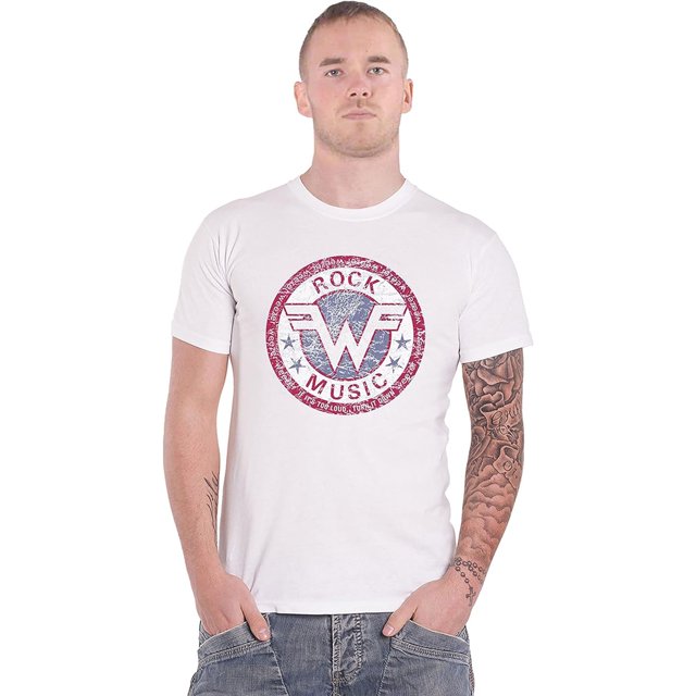 Weezer - Camiseta Rock Music de Algodón para Adultos Unisex (Blanco)