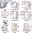 thumbnail image 2 of OlarHike 8 Set Packing Cubes for Travel, Sturdy Suitcase Organizer in 4 Sizes (Extra Large, Large, Medium, Small), OlarHike Luggage Cubes with Toiletry Bag, Essentials for Cruise Ship Gifts for Women, 2 of 6