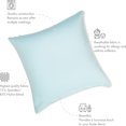 thumbnail image 6 of 20 x 20" Throw Pillowcase (Cover Only) - 85/15 Nylon, Spandex - Luxurious, Silky, Stretchy & Soft - 1Pcs Solid Color - A Perfect Choice for Couch Chairs Sofa Bed Adult or Kids Bedroom, Sweat Baby Blue, 6 of 7