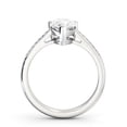 thumbnail image 3 of Ethan Jewel Pear Cut Excellent 2.1 Ct Moissanite Ring For Women's - 14K White Gold Plated Solitaire with Accent Ring - Classic Engagement Wedding Women's Ring - Causal Daily Wear Ring For Women's, 3 of 3