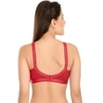 thumbnail image 2 of Sona Women's Perfecto Cotton Full Coverage Plus Size Non-Padded Wirefree Everyday Bra(32C_Red), 2 of 2