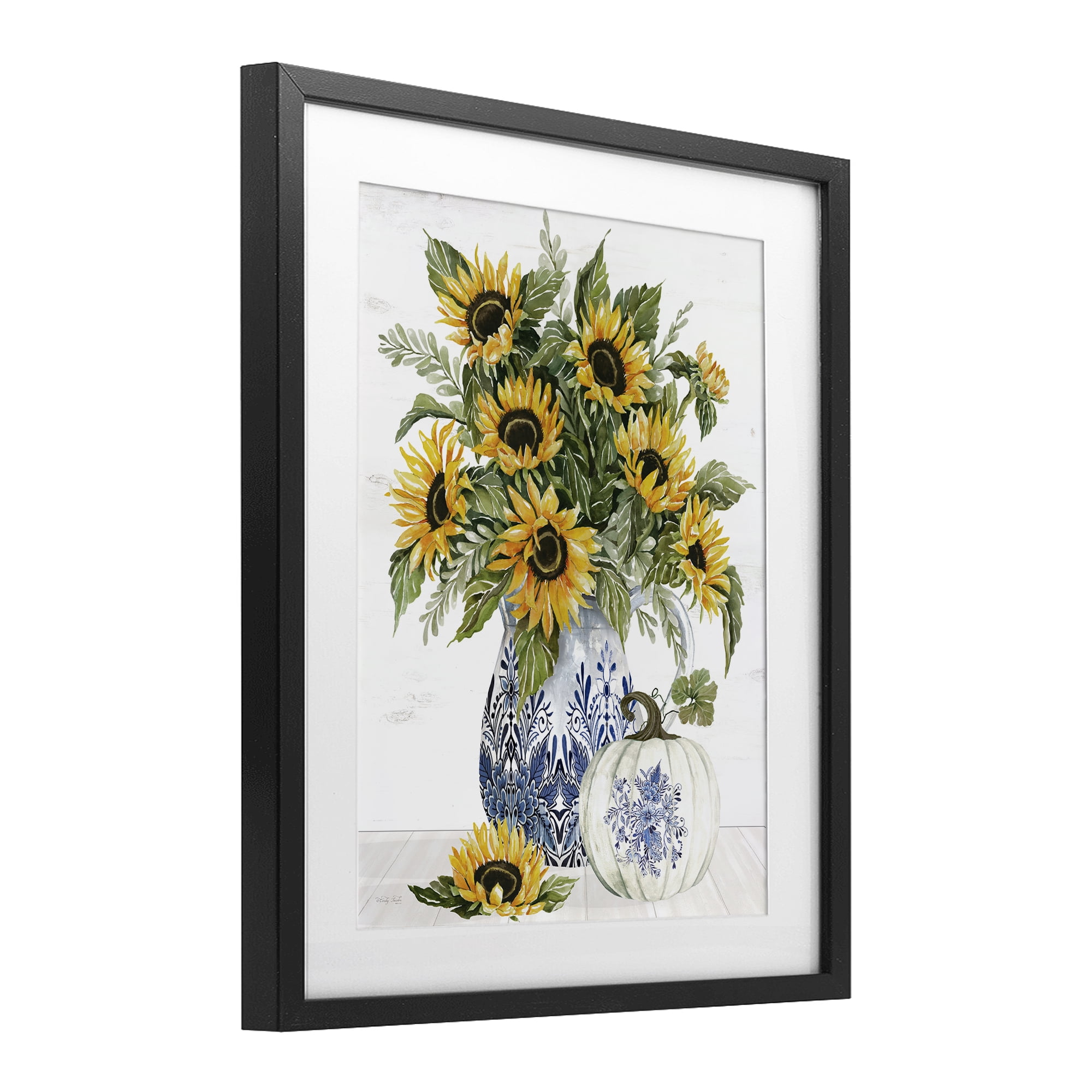 Stupell Industries Imperial Autumn Sunflowers Black Framed Print Under Glass, design by Cindy Jacobs