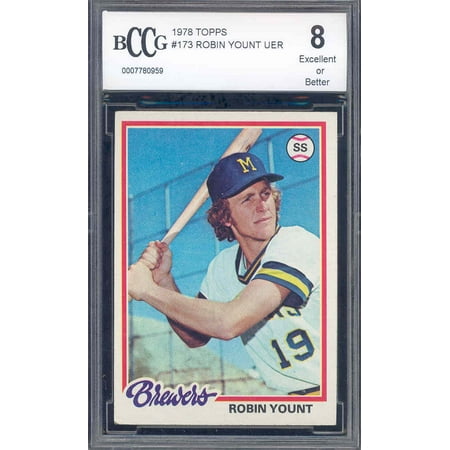 1978 Trading Card - 1978 topps #173 ROBIN YOUNT brewers BGS BCCG 8