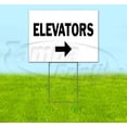 thumbnail image 1 of Elevators Right (18" x 24") Yard Sign, Includes Metal Step Stake, 1 of 6