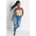 thumbnail image 2 of Rebdolls Women's Plus Vegan Leather Bustier Top with Detail - Neutral - Small, 2 of 5