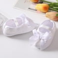 thumbnail image 4 of Infant Baby Girls Non-Slip Bowknot Princess Shoes Mary Jane Flats Toddler First Walker with Headband, 4 of 5