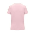 thumbnail image 4 of Cute Scrubs for Women Set, Polyester Anti-Wrinkle Hospital Shift Clothes Nursing Uniforms 2025 Lightweight Quick-Dry High-Waisted Medical Work Pants Christmas New Year Gifts Pink M, 4 of 4