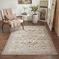 thumbnail image 3 of KUETH 8'x10' Vintage Floral Area Rugs for Living Room, Non Slip Machine Washable Forest Bird Rug, Low Pile Print Rug for Bedroom Dining Room Home Office, 3 of 5