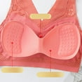 thumbnail image 5 of VISALY Push Up Bra Seamless Bras For Women Back Breathable Thin Bras For Women Lace Sports Bra For Women Wireless Bras For Women Bralettes For Women Plus Size Bras For Women Watermelon red M, 5 of 8