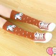 thumbnail image 3 of Kids Knee High Soccer Socks Christmas Gift Socks Boys Girls Novelty Funny Elf Neon Stripe Tube Stockings, 3 of 8
