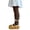 Bronze, variant on Girls' Footed Tights Ribbed Knit Stretch Pull-On Full Length 3D Cherry Detail Dance Ballet School Playground Everyday Wear