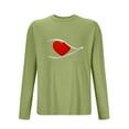 thumbnail image 4 of Lovzfmll Haut à Manches Longues à Col Ras du Cou pour Homme, Imprimé Thème Love, Vêtement de Nuit Athlétique pour la Maison, Vert, 3TG, 4 of 4