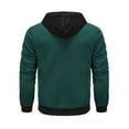 thumbnail image 3 of PNTUTB Men's Hoodies Zip Front Sweatshirt Fashion Color Blocking Long Sleeve Warming Coat with Pocket, 3 of 4