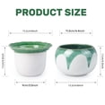 thumbnail image 4 of EFISPSS African violet pots, 6 inch ceramic easy self watering plant pot for busy plant lovers- Green Gradient | Natural Home Decor, 4 of 8
