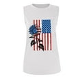 thumbnail image 4 of AnuirheiH American Flag Tank Tops for Women 4th of July Clothes Sleeveless Patriotic Shirts Summer Women American Flag Tank Tops USA Flag Stars Stripes Printed Sleeveless T-Shirt Tee Tops, 4 of 5