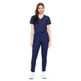 thumbnail image 2 of Scrubs for Women Set Ultra Stretch Form Fitting Womens Scrub Set (True Navy Blue, Small), 2 of 8