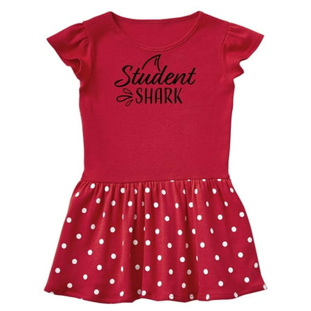 

Inktastic Student Shark with Fin Gift Toddler Girl Dress