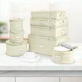 thumbnail image 6 of Sorbus China Storage Containers (Quilted) - Glass & Dish Storage Containers for Transport, Moving, Party - 8 Pc Stackable Plate Storage Set for Dinnerware, Mugs, Cups - Felt Plate Protectors Included, 6 of 7