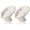 2pcs/White, variant on DOUIXLJK Marble Soap Holder Tray, Small Leaf Shape, Black, for Bathroom & Kitchen