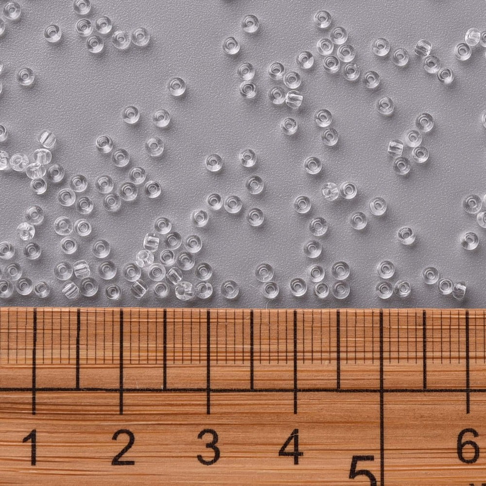 12/0 Grade A Round Glass Seed Beads Transparent Colours Clear 12/0 2x1.5mm Hole: 0.8mm about 30000pcs/bag