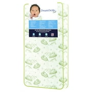 Dream On Me, Twinkle 6" 88 Coil Crib & Toddler Mattress, Green Clouds I Greenguard Gold Certified I JPMA Certified