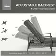 thumbnail image 3 of Outsunny Wicker Chaise Lounge, 4 Position Adjustable Backrest and Cushions Outdoor Lounge Chair PE Rattan Sun Lounger for Poolside, Balcony or Garden, Dark Grey, 3 of 9