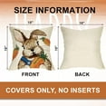 thumbnail image 2 of Happy Easter Bunny Kisses Decorative Throw Pillow Covers 18 x 18 Set of 4, Cute Duck Rabbit Ears Carrot Orange Cushion Case Decor, Eggs Flower Farmhouse Decoration for Sofa Couch, 2 of 6