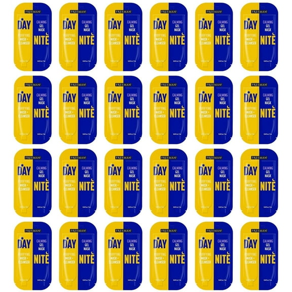 Freeman Day/Night Dual Chamber Mask, Purifying Calming Facial Mask -24 count