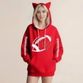 thumbnail image 4 of Giftesty Women's Cute Cat Ear Hooded Printed Soft Loose Fit Long Sleeve Casual Sweatshirt for Daily Wear Outings, 4 of 4