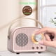 thumbnail image 4 of Altavoz Bluetooth retro, altavoz vintage inalámbrico, altavoz Bluetooth portátil inalámbrico para exteriores compatible con emparejamiento TWS/disco U/tarjeta TF/AUX para el hogar, viajes y exteriores, 4 of 6