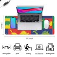 thumbnail image 5 of Long Mouse Pads for Desk,Colorful Cartoon Dinosaurs Squares Desk Mats on Top Of Desks, Desk Mouse Pad Extra Large with 3mm Non-Slip Base and Stitched Edge for Gaming,Work,Home 31.5"x11.8", 5 of 5
