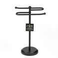 thumbnail image 5 of J&V TEXTILES Classical Steel Towel Rack Holder Stand with 2 Hanging Rings for Bathroom Vanity Countertops - Space Saving Hand Towel Holder Matte Black, 5 of 5