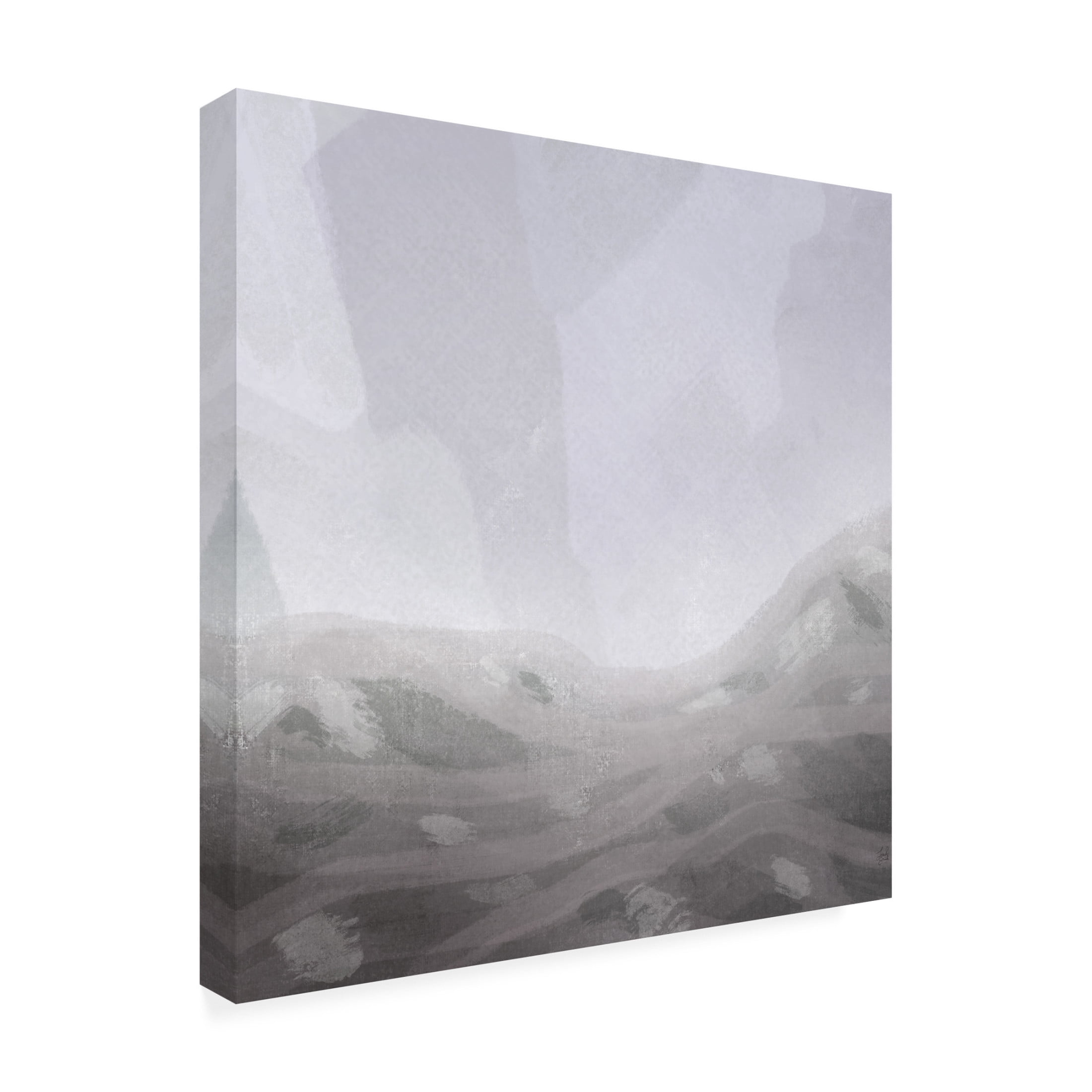 Canvas Wall Art - Line and Brush 'Line Hills' Wall Art for Living Room, Bedroom, or Office Décor by Trademark Fine Art - 14 x 14 Inches