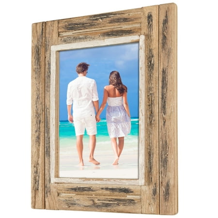 Shabby Chic Rustic Wood Frame: Holds an 5