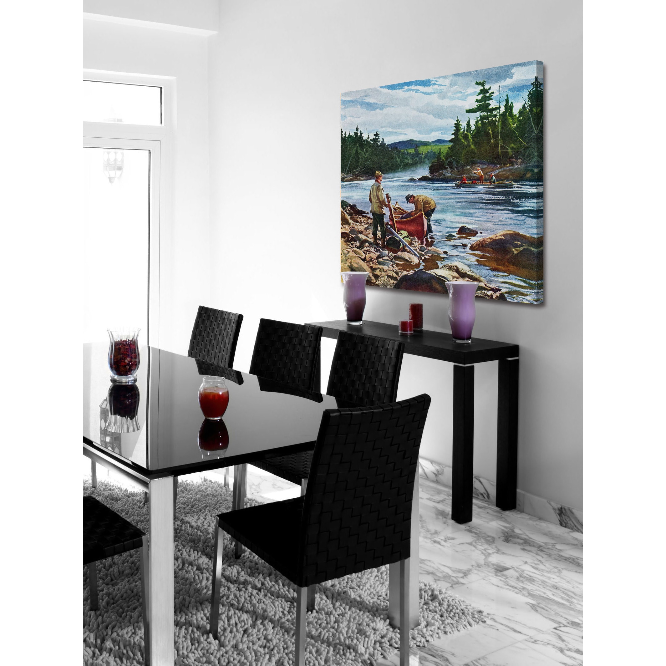 "Fishing Hole" Painting Print on Wrapped Canvas